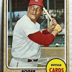 1968 Topps #330 Roger Maris St. Louis Cardinals Outfield Baseball Hi Grade Card!